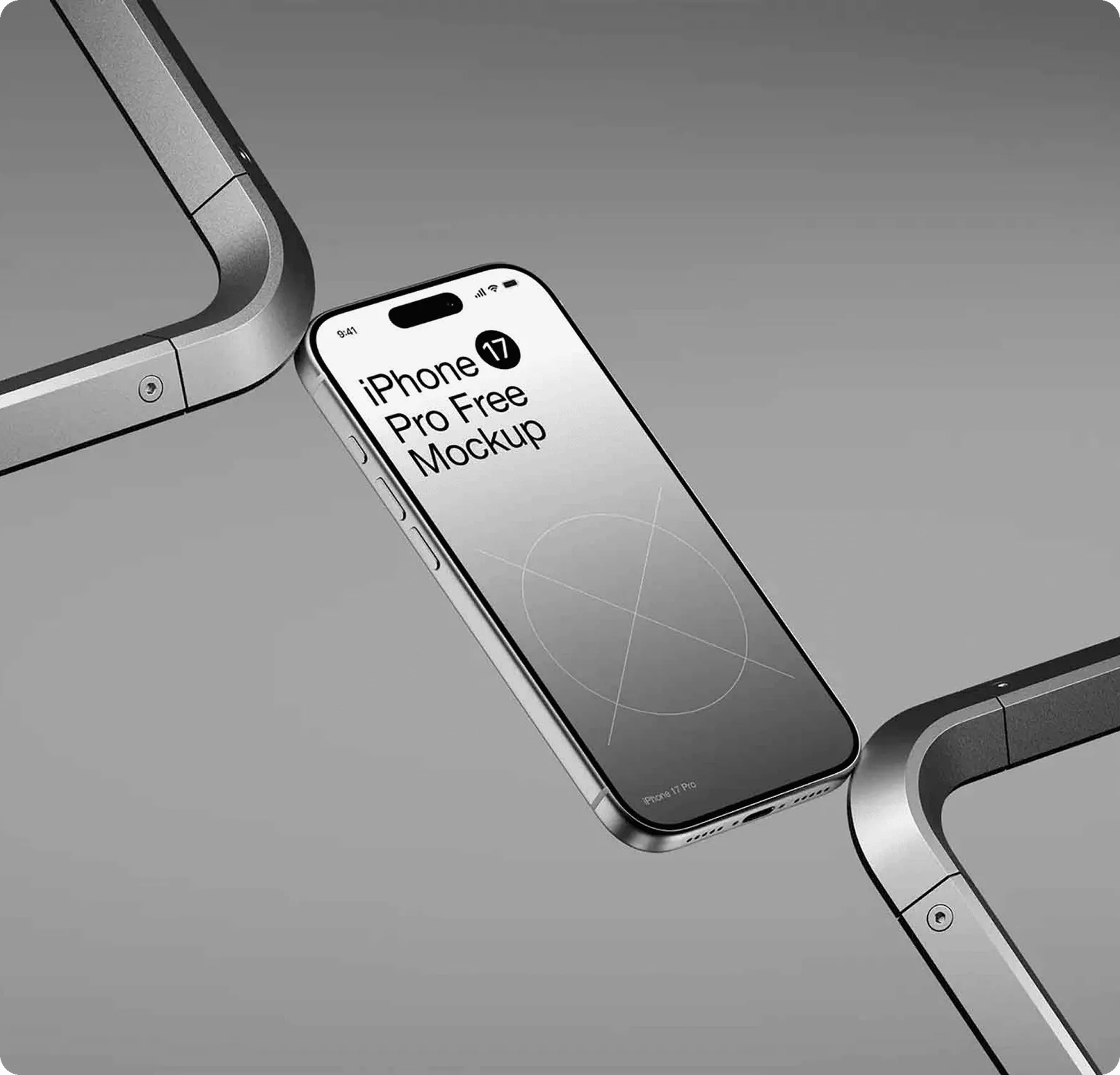 Worknest team workspace dashboard project shown on a silver smartphone mockup between angled metal frames