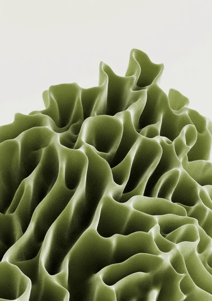 Folds of green coral