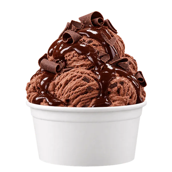 Choco dream in a plain white cup