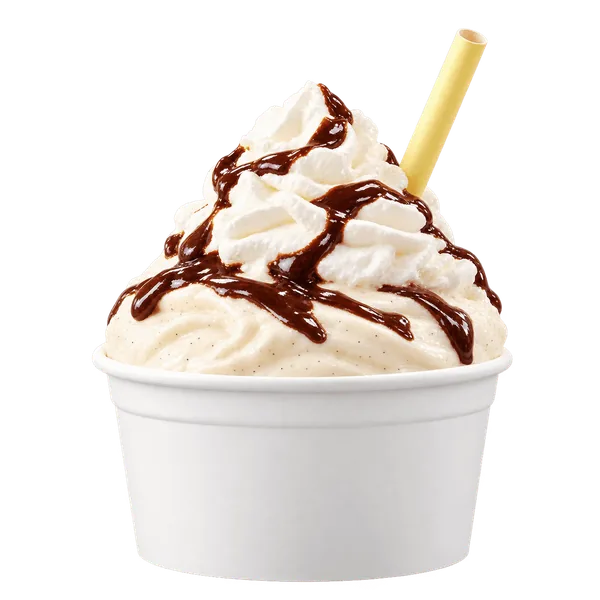 Classic milkshake in a plain white cup