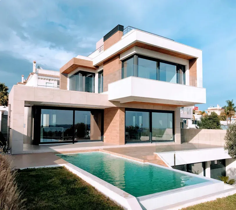 Modern house with a pool