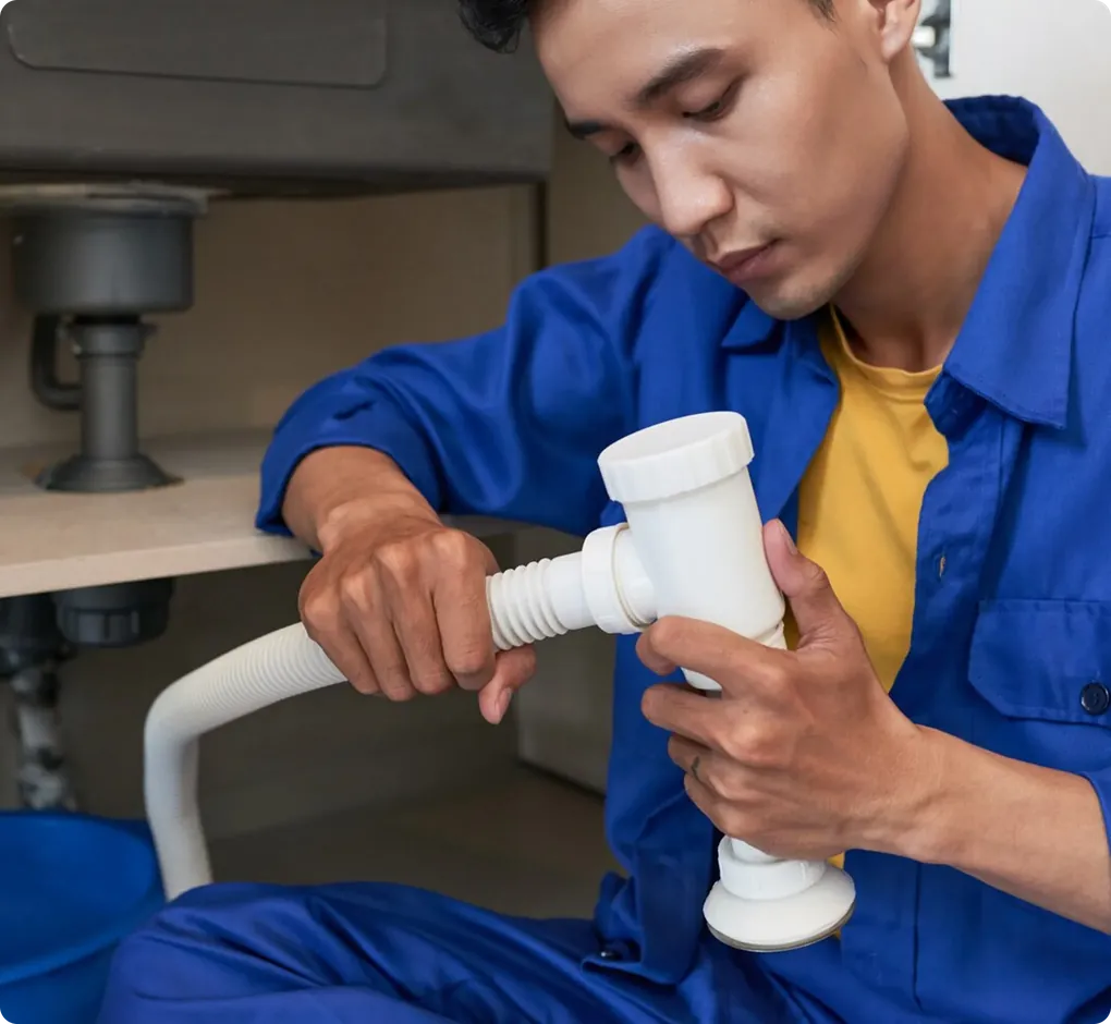 Gullwick technician fitting new pipework