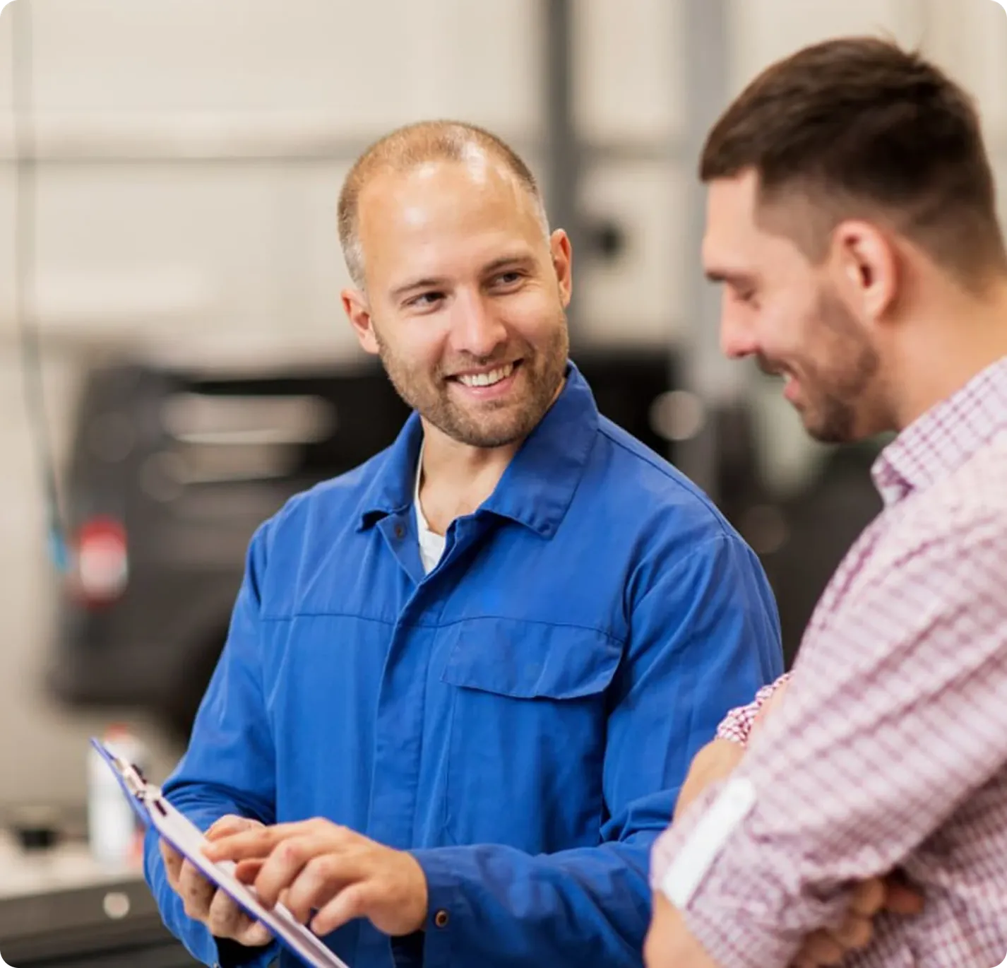 Gullwick technician talking with a customer