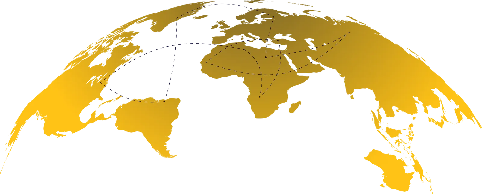 Gullwick routes on a world map