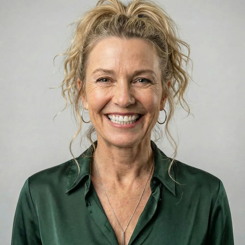 Margaret after her dental implants