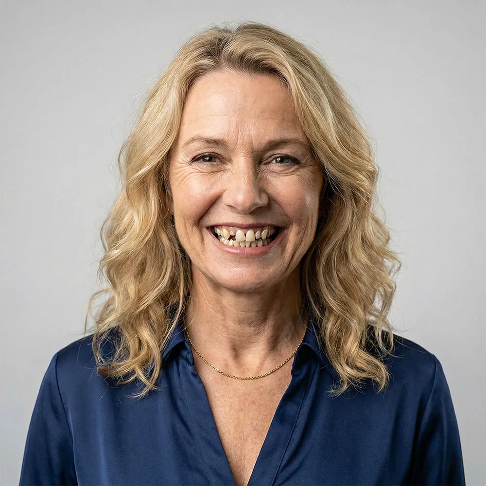 Margaret before her dental implants