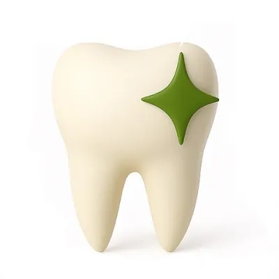 A shining tooth, teeth whitening illustration