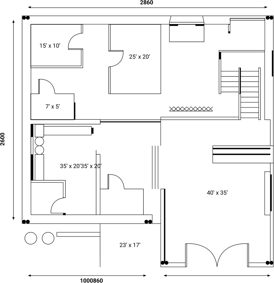 The floor plan