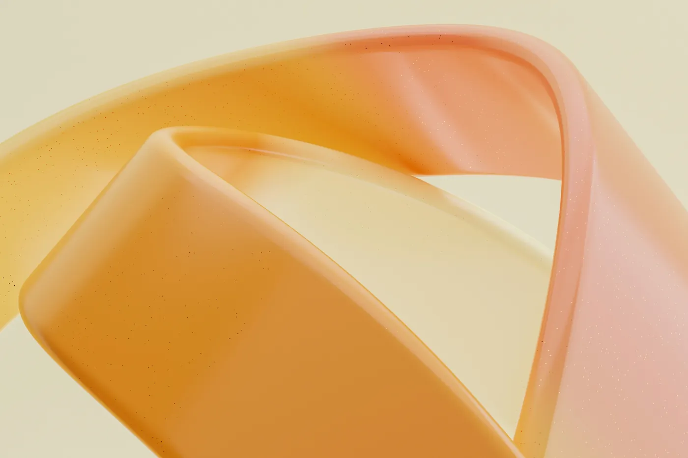 Soft orange and peach ribbons of light