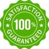 100% satisfaction guaranteed badge