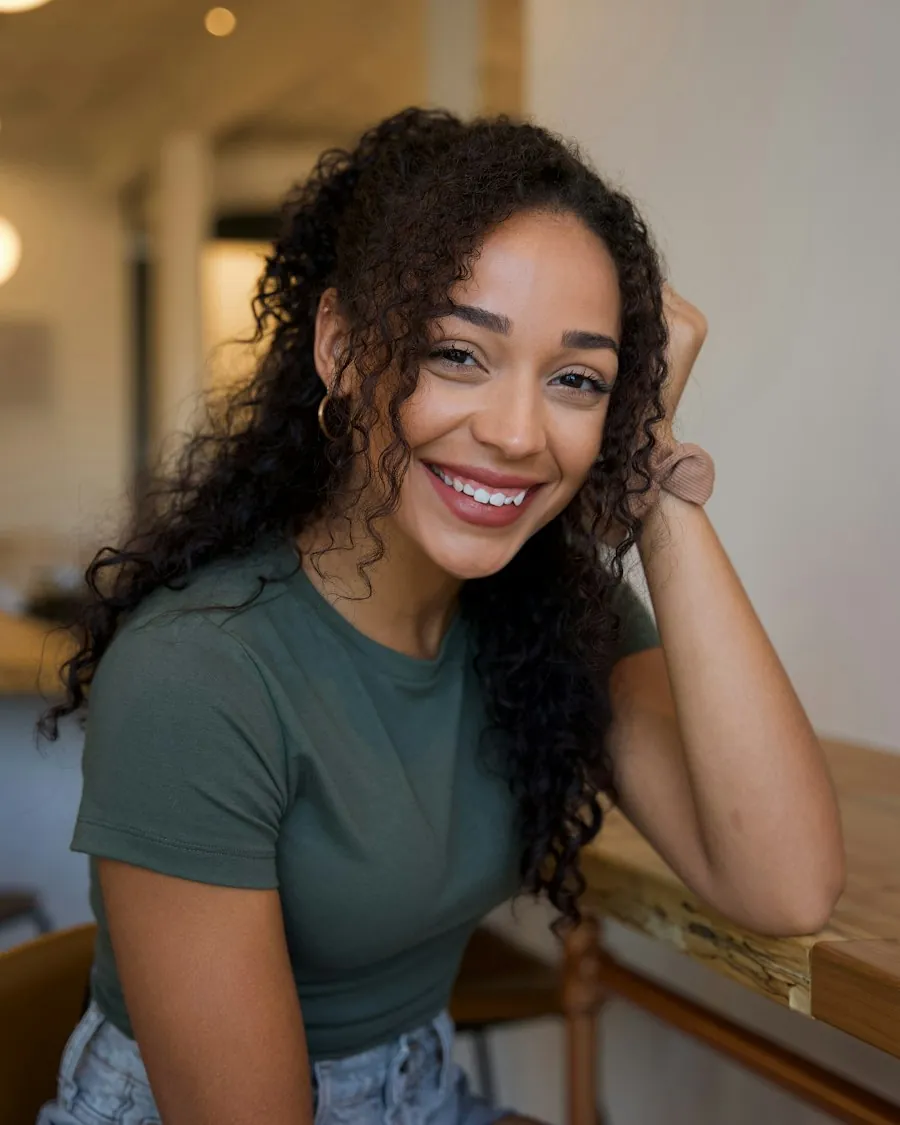 Portrait of Maya Clarke, stylist at Rowan Hair Studio