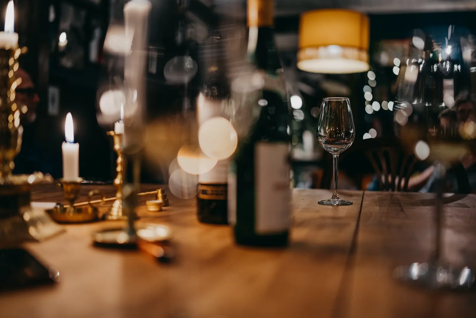 A candlelit table prepared for an evening together