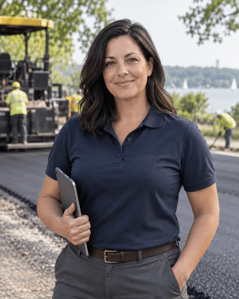 Danielle Reyes, operations manager, on a job site