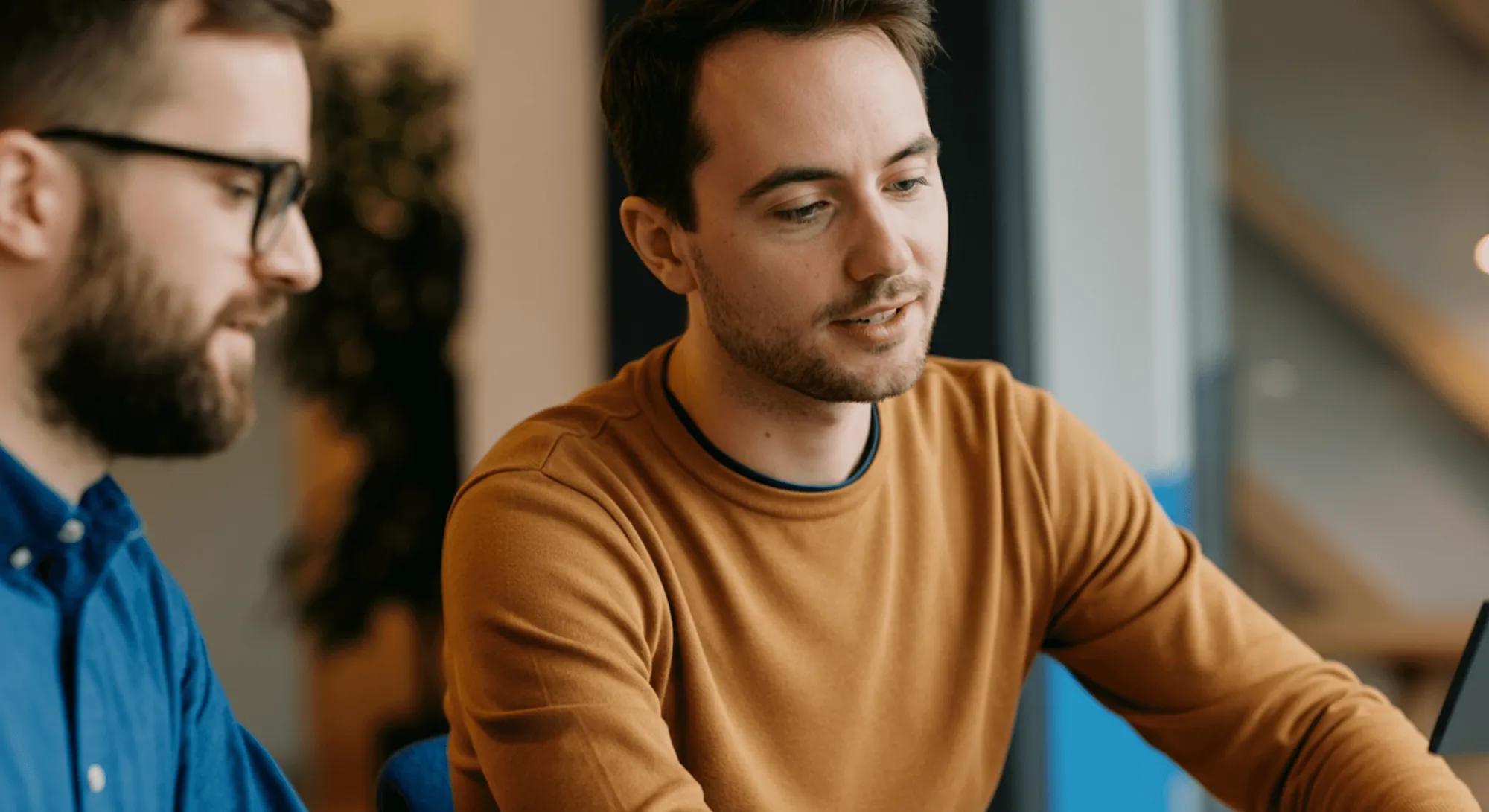 Tellvik co-founders Erik Lindell and Sam Lanely in conversation