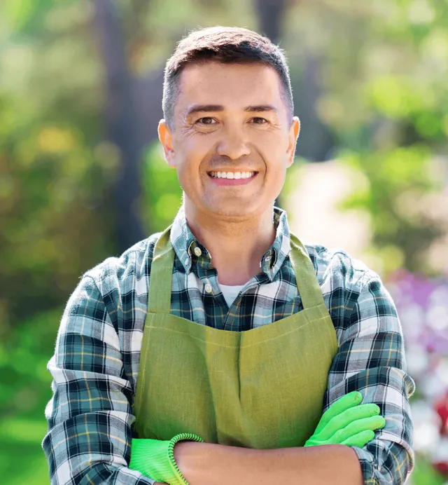 James Carter, senior lawn technician