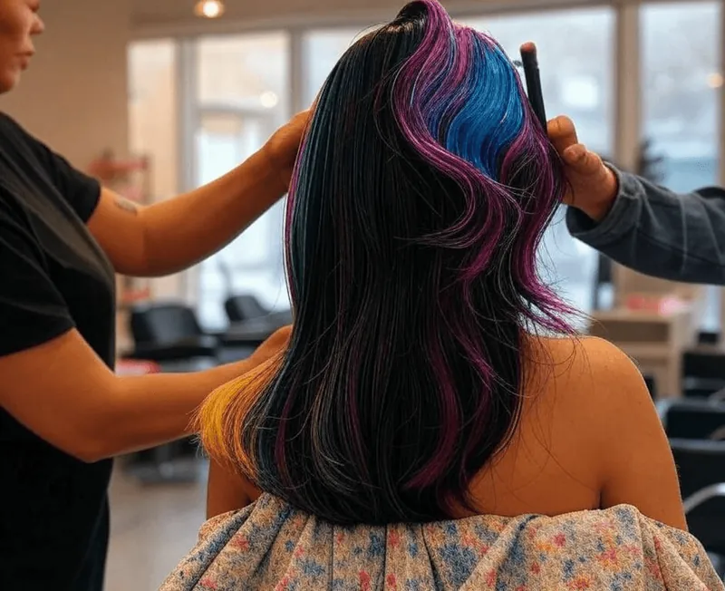 A colorist working on dimensional color