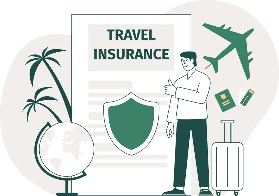 An illustration of a travel insurance policy