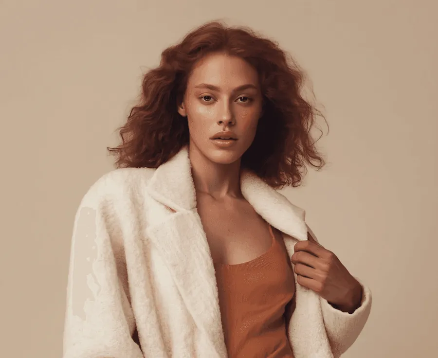 Voluminous copper curls