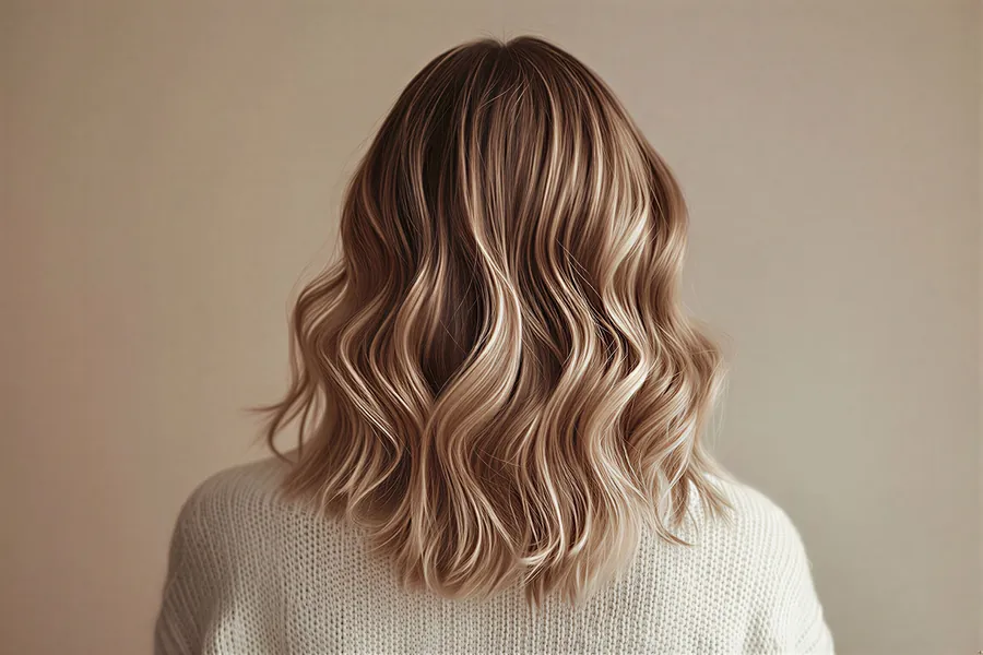 A shoulder-length balayage bob