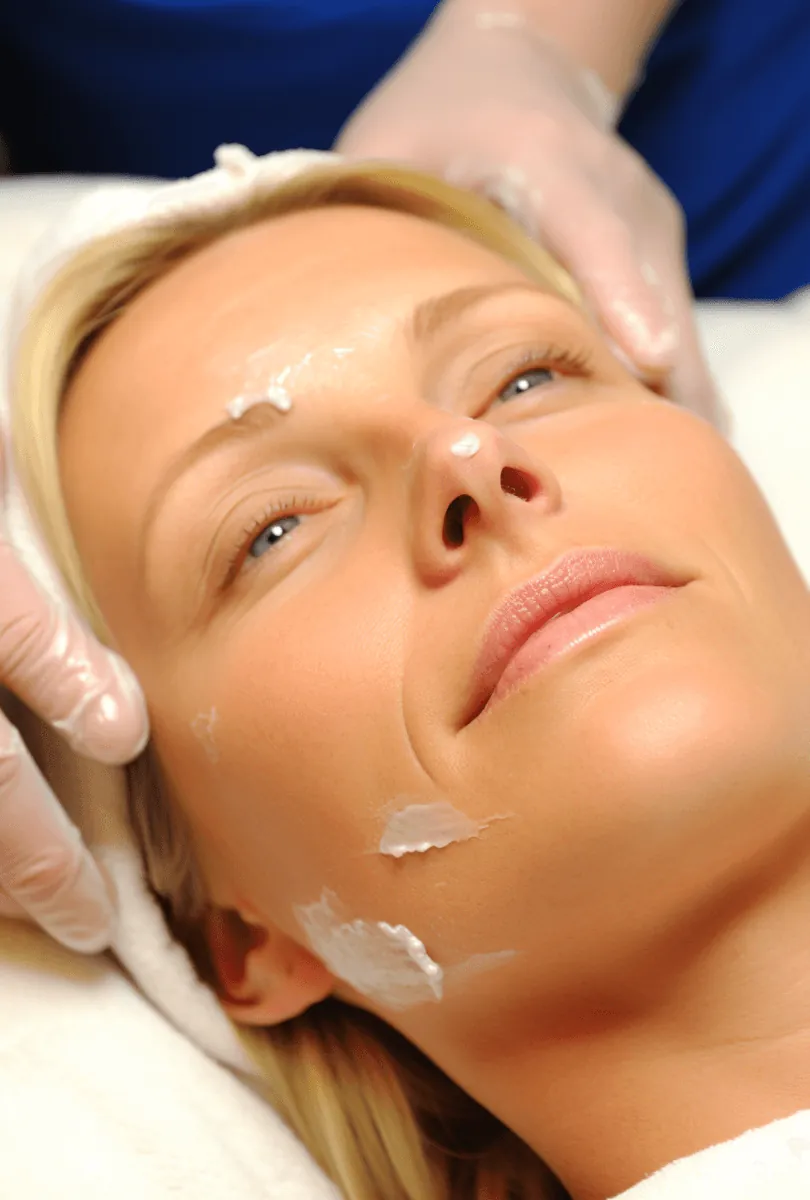 A smoothing treatment being applied in the salon