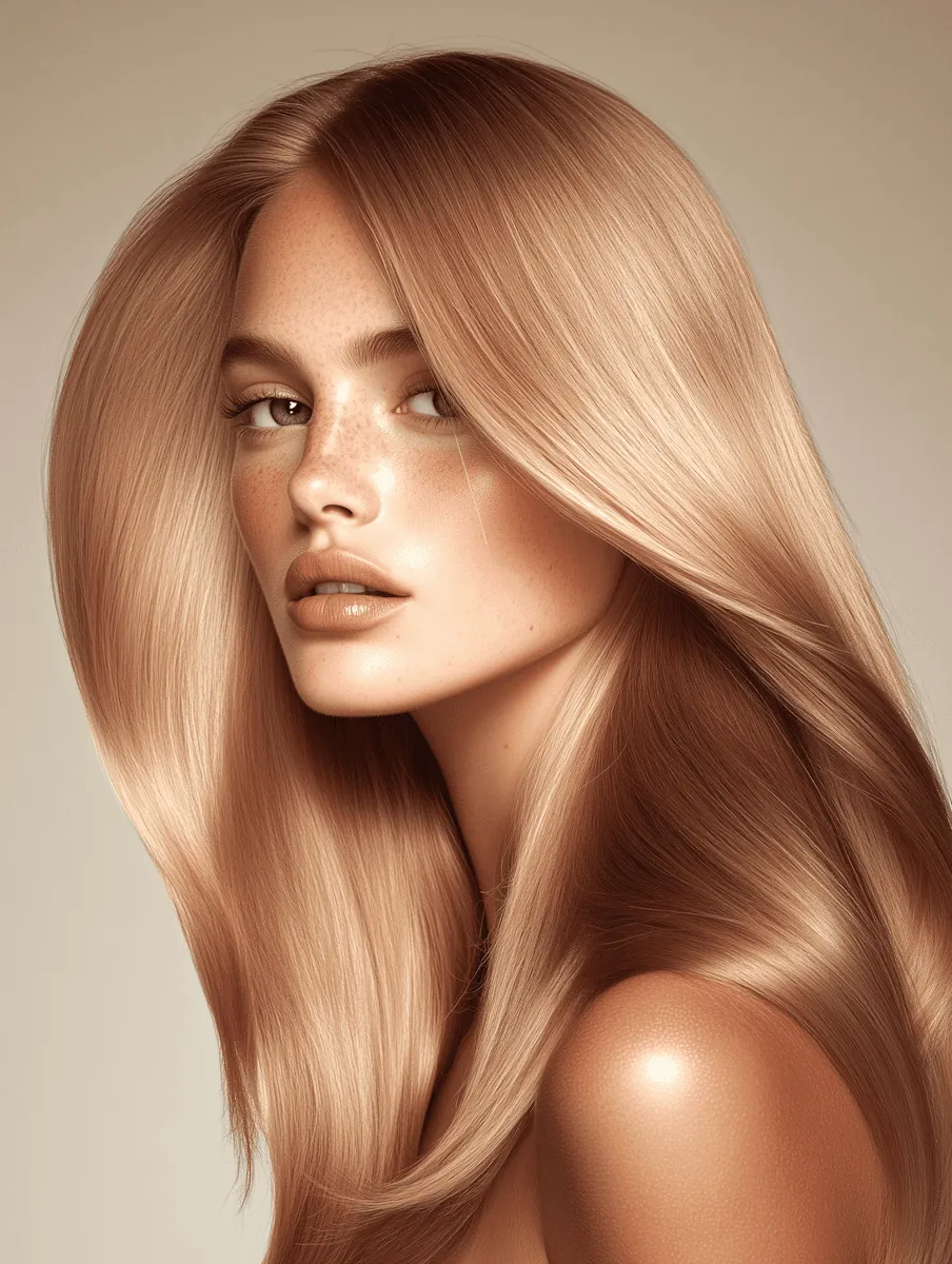 Glossy blonde hair after a silk blowout