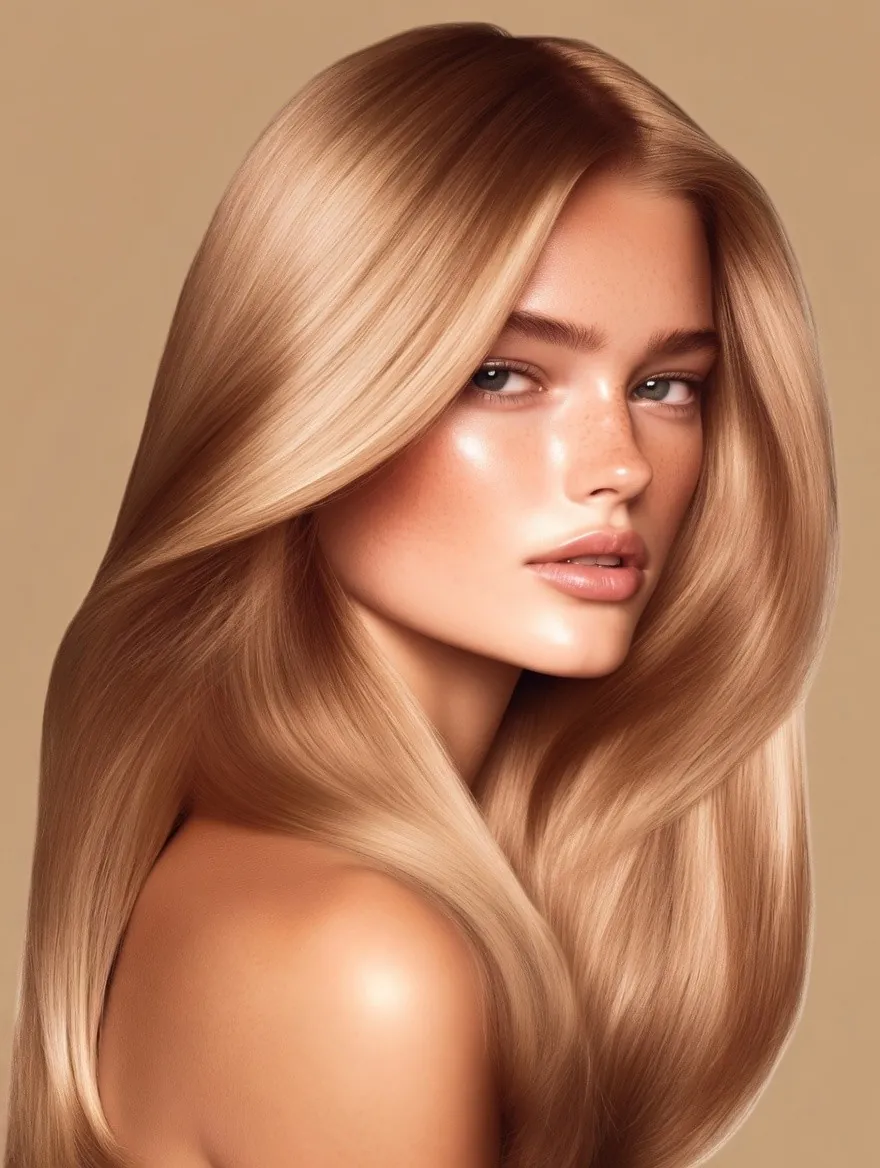 A woman with long golden hair