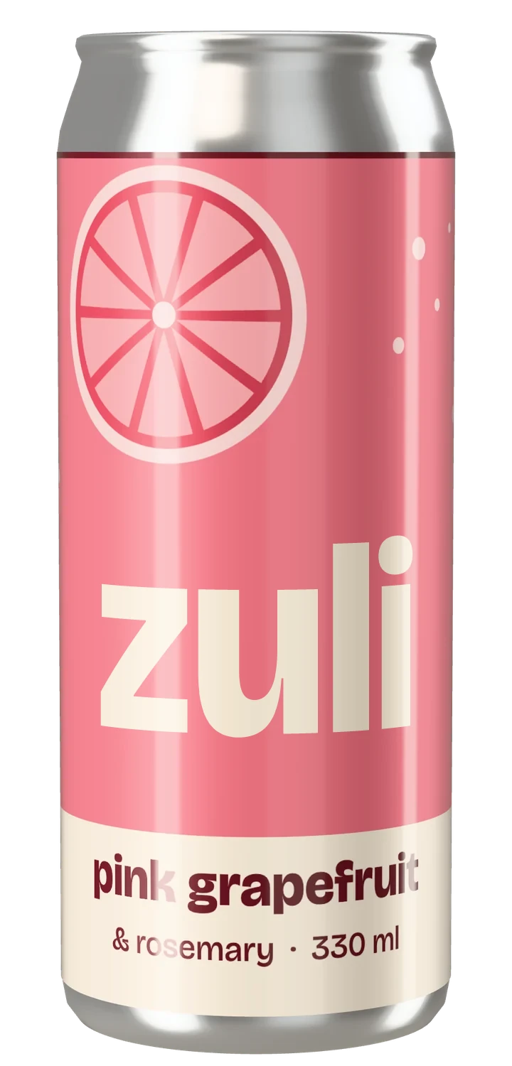 A can of Zuli pink grapefruit