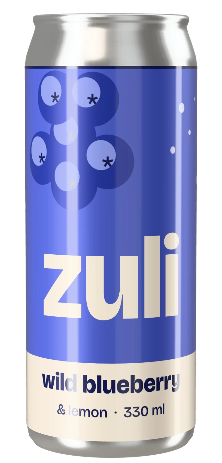 A can of Zuli wild blueberry